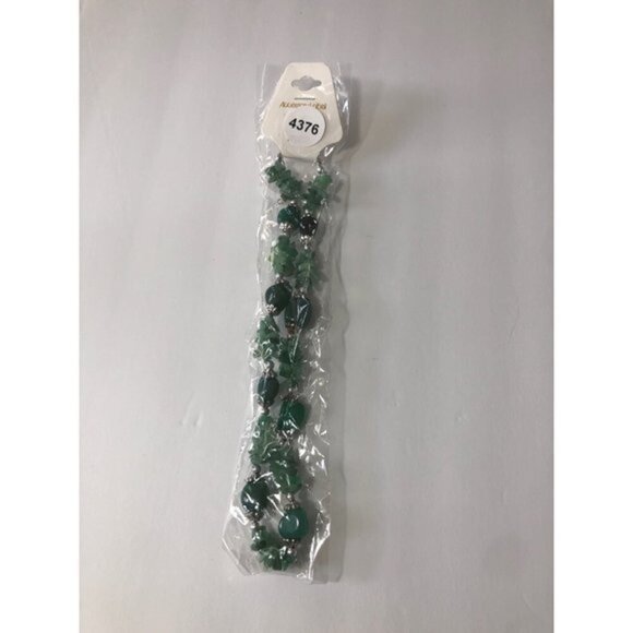 Semi Precious Stone Necklace Women’s Green 18in - Picture 1 of 5